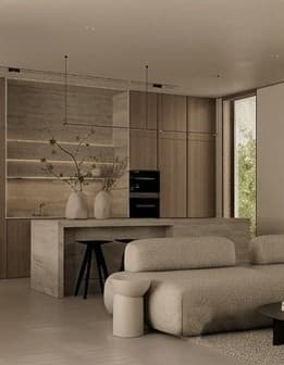 Kitchen island and lounge